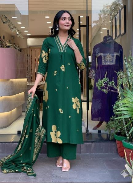 Jaipuri cotton 3pcs straight kurtis wholesale